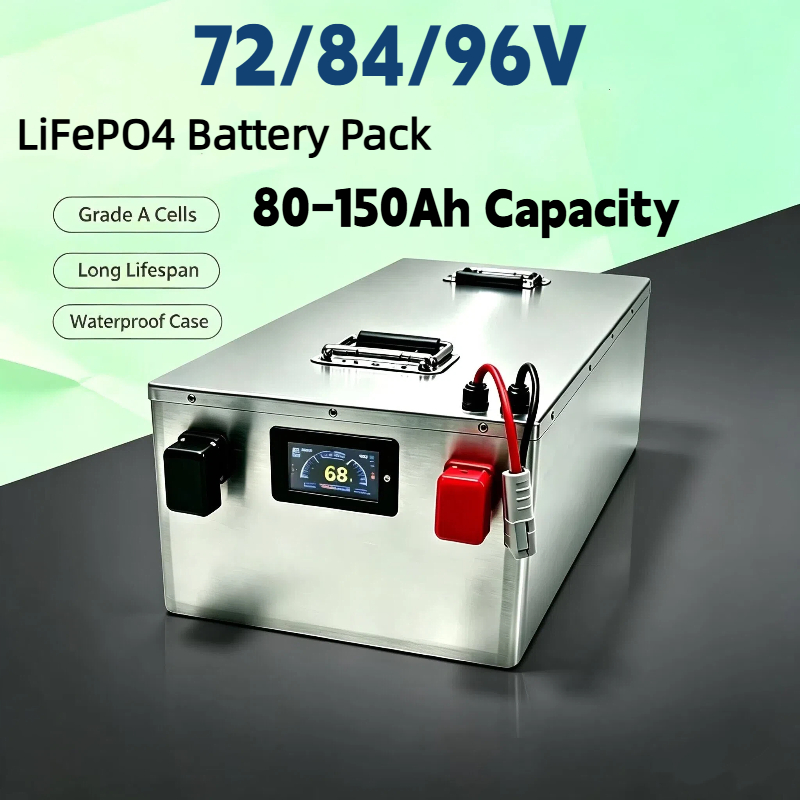 Lifepo4 72V 100Ah Battery Pack Ev - ชุดแบตเตอรี่ LIFEPO4 พร้อมระบบจัดการแบตเตอรี่ (BMS) 72V 84V