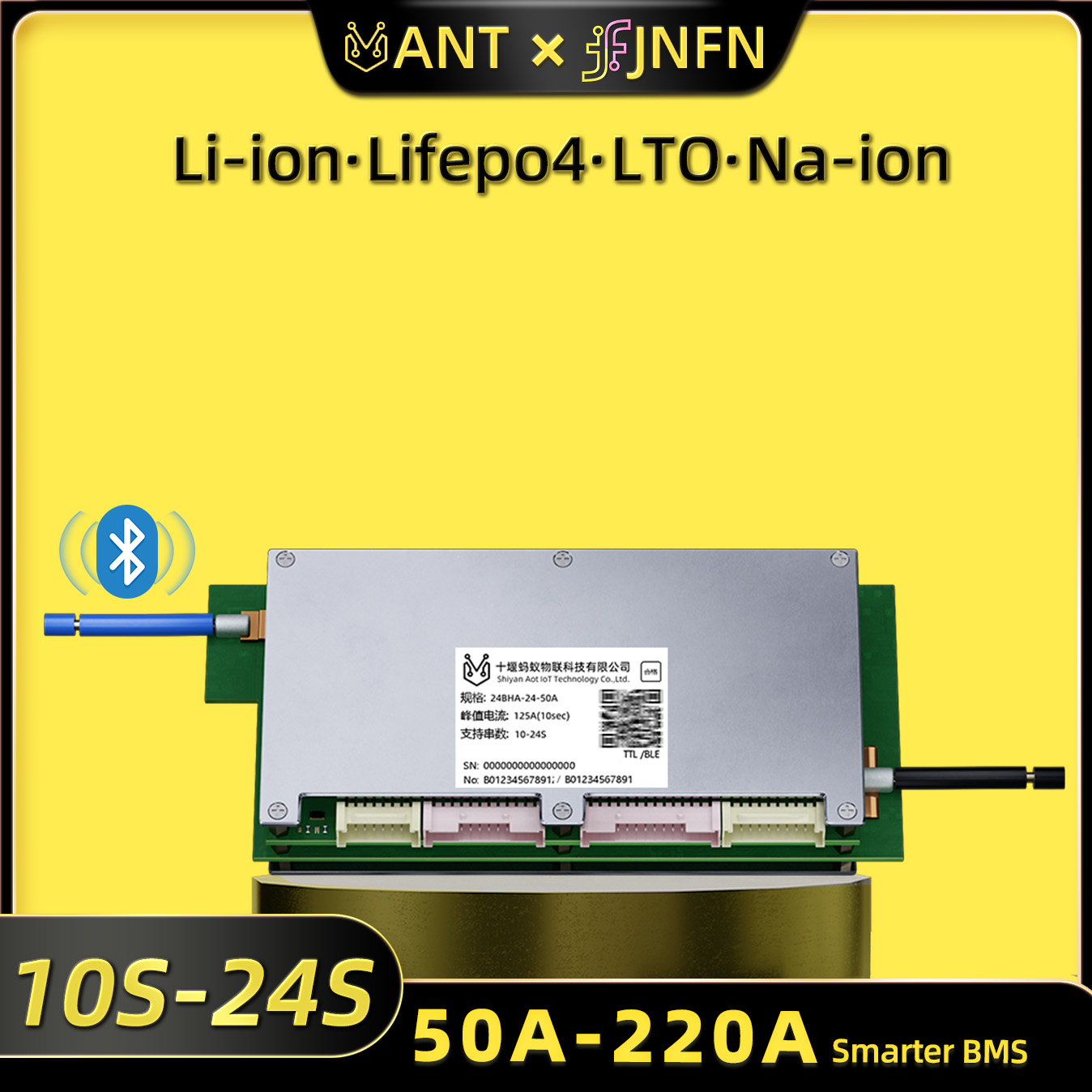 Smart Bms 24S 200A Bluetooth Lifepo4 - แผงป้องกันแบตเตอรี่ลิเธียม Ant BMS Smart 10S ถึง