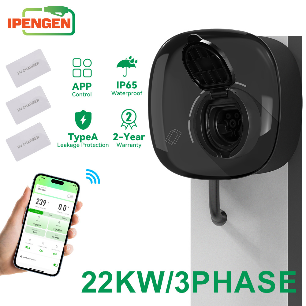 Ev Charger Type 2 22Kw 32A 3 Phase - IPENGEN 22KW Type2 เครื่องชาร์จ EV ซ็อกเก็ต