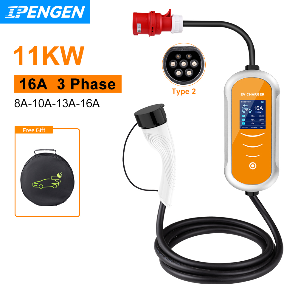 IPENGEN EV Charger 16A 11KW ปร - Type 2 Portable Ev Charger 11Kw Cee บทวิจารณ์และราคา